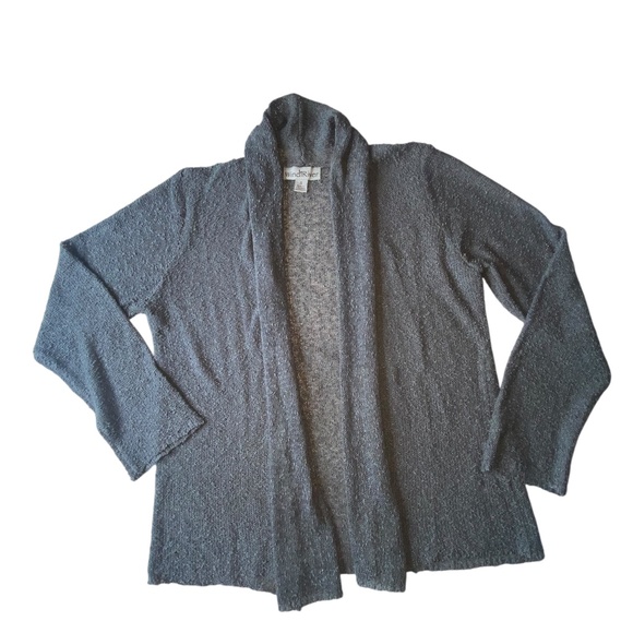 Windi River Gray Open Weave Draped Cardigan Size Small - Picture 14 of 16